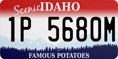 ID license plate 1P5680M