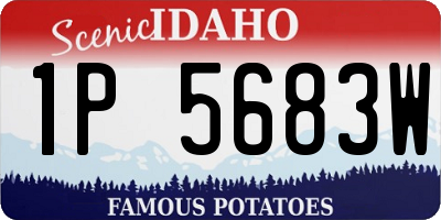 ID license plate 1P5683W