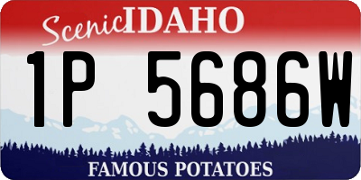 ID license plate 1P5686W