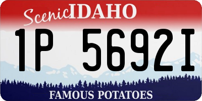 ID license plate 1P5692I