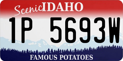 ID license plate 1P5693W