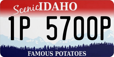 ID license plate 1P5700P