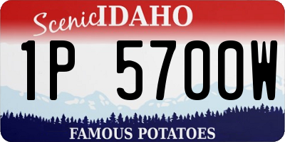 ID license plate 1P5700W