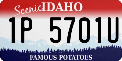 ID license plate 1P5701U