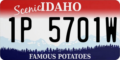ID license plate 1P5701W