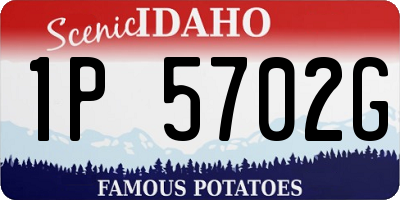 ID license plate 1P5702G