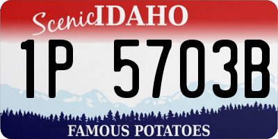 ID license plate 1P5703B