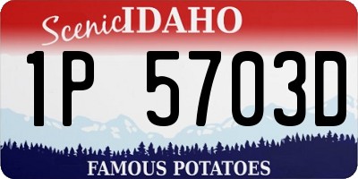 ID license plate 1P5703D