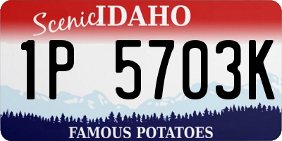 ID license plate 1P5703K