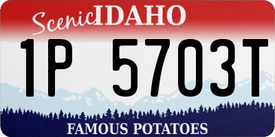 ID license plate 1P5703T