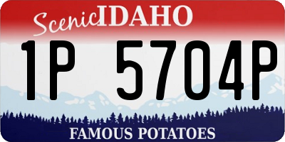 ID license plate 1P5704P