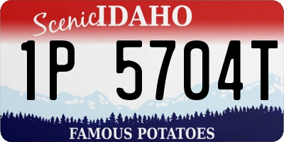 ID license plate 1P5704T