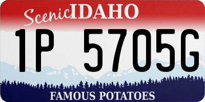 ID license plate 1P5705G