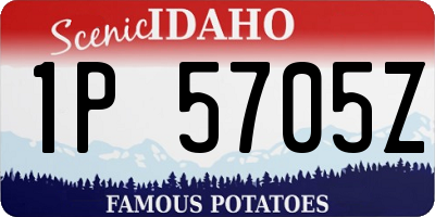 ID license plate 1P5705Z