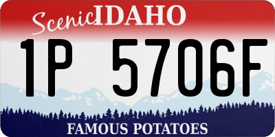 ID license plate 1P5706F