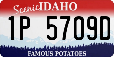 ID license plate 1P5709D