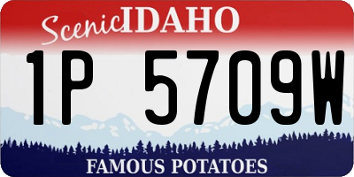 ID license plate 1P5709W