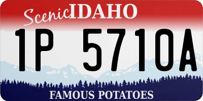ID license plate 1P5710A