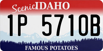 ID license plate 1P5710B