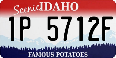 ID license plate 1P5712F