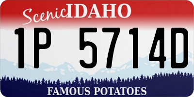 ID license plate 1P5714D
