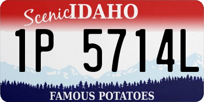 ID license plate 1P5714L
