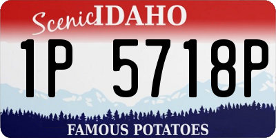 ID license plate 1P5718P