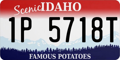 ID license plate 1P5718T