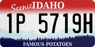 ID license plate 1P5719H