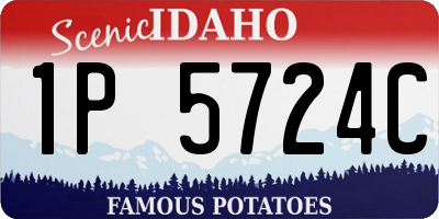 ID license plate 1P5724C