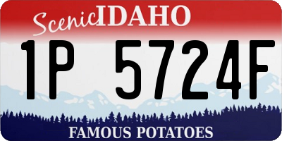 ID license plate 1P5724F