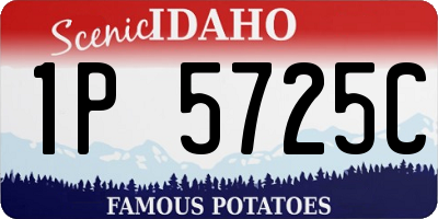 ID license plate 1P5725C