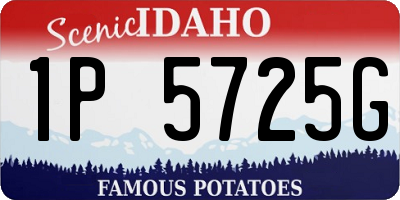 ID license plate 1P5725G