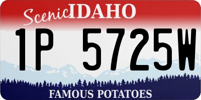 ID license plate 1P5725W