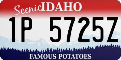 ID license plate 1P5725Z