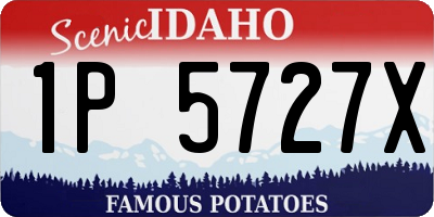 ID license plate 1P5727X