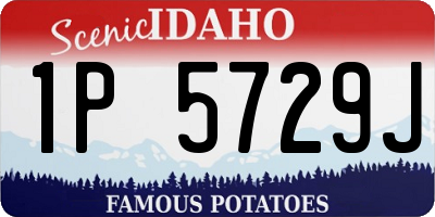 ID license plate 1P5729J