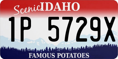 ID license plate 1P5729X