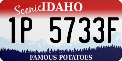 ID license plate 1P5733F