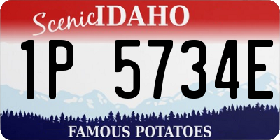 ID license plate 1P5734E