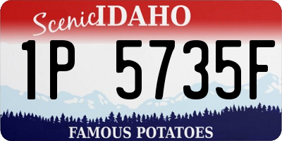 ID license plate 1P5735F