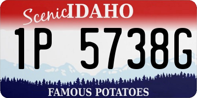 ID license plate 1P5738G