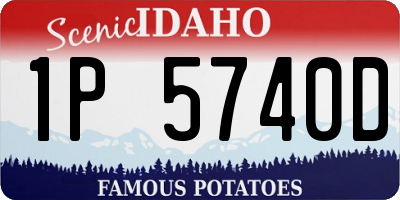 ID license plate 1P5740D