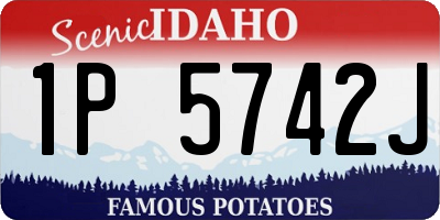 ID license plate 1P5742J
