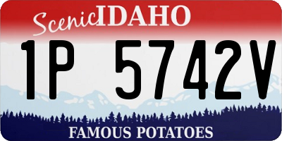 ID license plate 1P5742V
