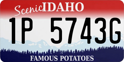 ID license plate 1P5743G