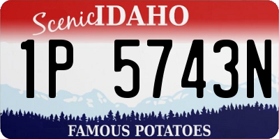 ID license plate 1P5743N