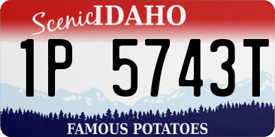 ID license plate 1P5743T