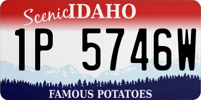ID license plate 1P5746W