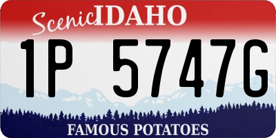 ID license plate 1P5747G